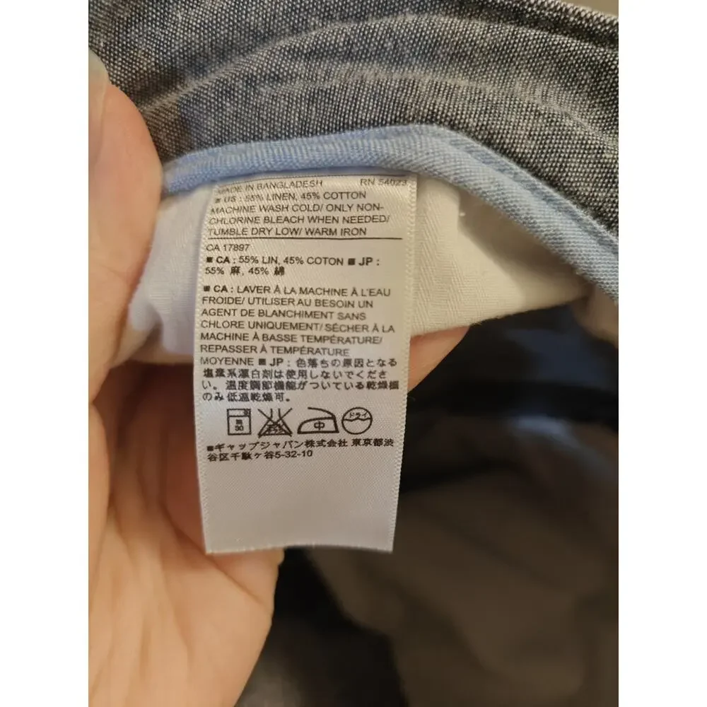 Banana Republic Aiden Chino Men's Size 36x30 Linen Blend Chambray Pants Classic